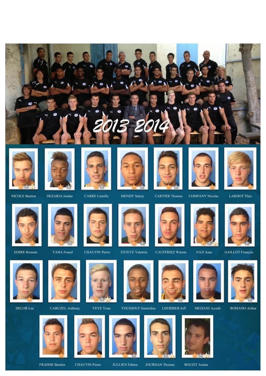 Promotion 2013-2014 du Pôle Espoirs Rugby à XIII Provence